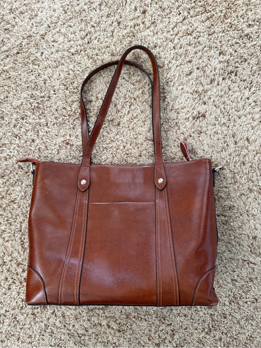 Brown Leather Tote Bag - Classic Everyday Carry